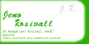 jeno rosivall business card